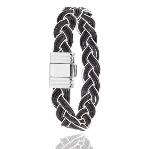 Bracelet Ndlovu Tressé Platine