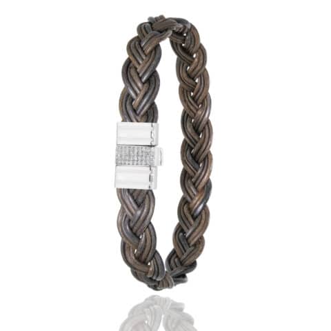Bracelet Mini Pilansberg Tressé Platine