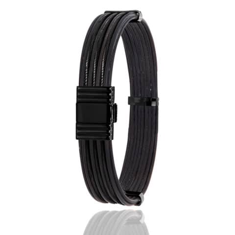 Bracciale Inyati Trio Cable Nero