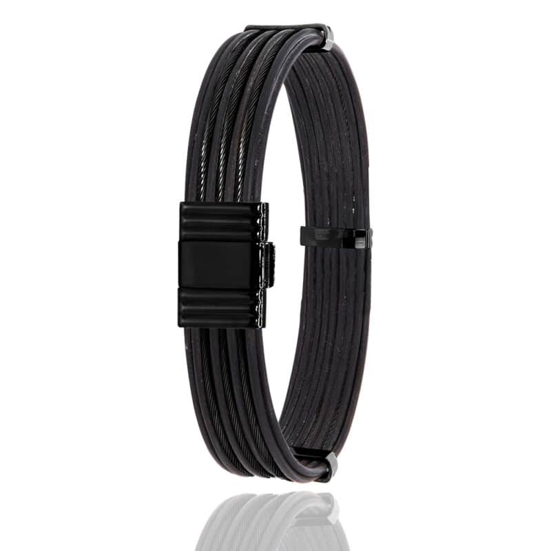 Pulsera de cable Inyati Trio Negro