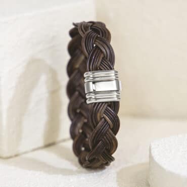 Bracelet Leadwood Tressé Platine – Image 3